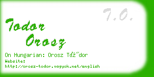 todor orosz business card